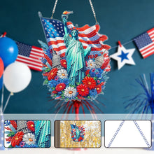 Load image into Gallery viewer, National Flag And Flowers-Single Side Drill-Diamond Pendant
