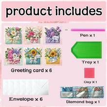 Load image into Gallery viewer, 6Pcs/Set Mothers Day Flower Basket-Diamond Greeting Cards
