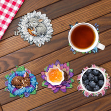 Load image into Gallery viewer, 6Pcs/Set Flowers And Rabbits-Acrylic Waterproof Diamond Coaster

