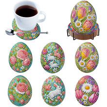 Load image into Gallery viewer, 6Pcs/Set Flowers And Rabbits-Acrylic Waterproof Diamond Coaster
