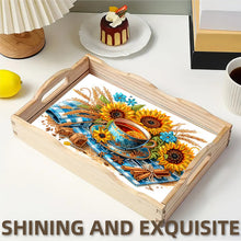 Load image into Gallery viewer, Cats-Round Diamond Wooden Dinning Table Tray
