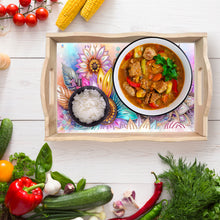 Load image into Gallery viewer, Cats-Round Diamond Wooden Dinning Table Tray
