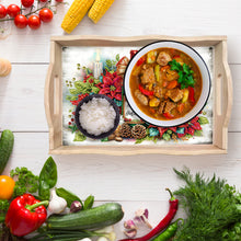 Load image into Gallery viewer, Cats-Round Diamond Wooden Dinning Table Tray
