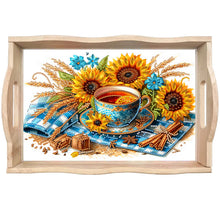 Load image into Gallery viewer, Cats-Round Diamond Wooden Dinning Table Tray
