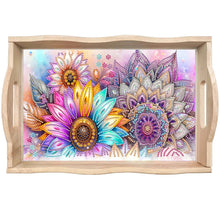 Load image into Gallery viewer, Cats-Round Diamond Wooden Dinning Table Tray
