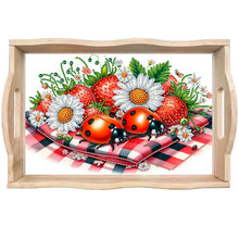Load image into Gallery viewer, Cats-Round Diamond Wooden Dinning Table Tray
