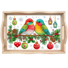 Load image into Gallery viewer, Cats-Round Diamond Wooden Dinning Table Tray
