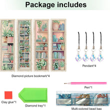 Load image into Gallery viewer, 4Pcs/Set 4Pcs/Set Plant-Diamond Bookmark
