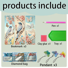 Load image into Gallery viewer, 3Pcs/Set 3Pcs/Set Bird-Diamond Bookmark
