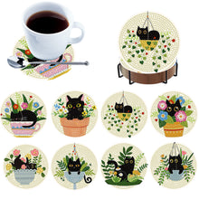 Load image into Gallery viewer, 8Pcs/Set 8Pcs/Set Cat-Acrylic Waterproof Diamond Coaster
