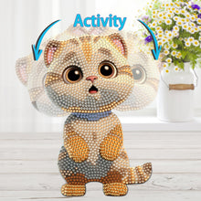 Load image into Gallery viewer, Beige Cat-Single Side Drill-Acrylic Diamond Desktop Ornament

