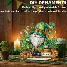 Load image into Gallery viewer, Christmas In December Gnome-Single Side Drill-Acrylic Diamond Desktop Ornament
