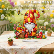 Load image into Gallery viewer, Christmas In December Gnome-Single Side Drill-Acrylic Diamond Desktop Ornament
