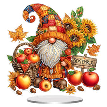 Load image into Gallery viewer, Christmas In December Gnome-Single Side Drill-Acrylic Diamond Desktop Ornament
