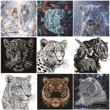 Load image into Gallery viewer, Tiger-Partial Special Diamond Painting-30x30cm

