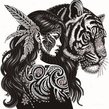 Load image into Gallery viewer, Tiger-Partial Special Diamond Painting-30x30cm

