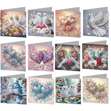 Load image into Gallery viewer, 12Pcs/Set 12Pcs/Set Cross Church-Diamond Greeting Cards
