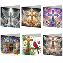 Load image into Gallery viewer, 12Pcs/Set 12Pcs/Set Cross Church-Diamond Greeting Cards

