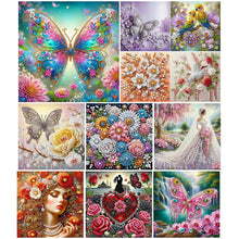 Load image into Gallery viewer, Butterfly-Partial Pearl Painting Kit with Frame-25x25cm
