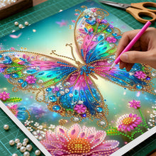 Load image into Gallery viewer, Butterfly-Partial Pearl Painting Kit with Frame-25x25cm
