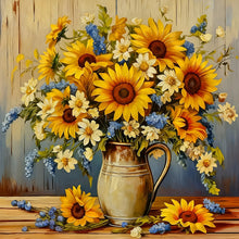 Load image into Gallery viewer, Sunflower-Full Round Diamond Painting-30x30cm
