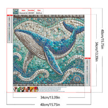 Load image into Gallery viewer, Dolphin-Full Round Diamond Painting-40x40cm
