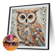Load image into Gallery viewer, Owl-Full Round Diamond Painting-40x40cm
