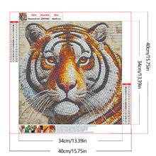 Load image into Gallery viewer, Tiger-Full Round Diamond Painting-40x40cm
