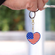 Load image into Gallery viewer, 20Pcs/Set 20Pcs/Set Independence Day Star-Double Side Drill-Diamond Keychain
