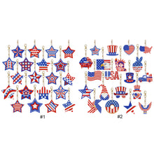 Load image into Gallery viewer, 20Pcs/Set 20Pcs/Set Independence Day Star-Double Side Drill-Diamond Keychain
