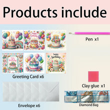 Load image into Gallery viewer, 6Pcs/Set Jm-2-Diamond Greeting Cards
