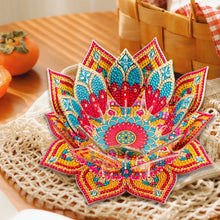Load image into Gallery viewer, Purple Lotus-A-Diamond Candle Holder-Diamond Desktop Ornament
