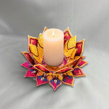 Load image into Gallery viewer, Purple Lotus-A-Diamond Candle Holder-Diamond Desktop Ornament
