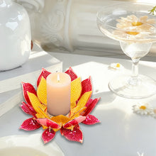 Load image into Gallery viewer, Purple Lotus-A-Diamond Candle Holder-Diamond Desktop Ornament
