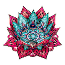 Load image into Gallery viewer, Purple Lotus-A-Diamond Candle Holder-Diamond Desktop Ornament
