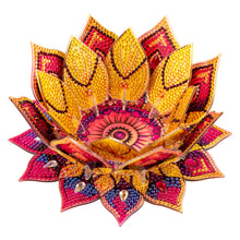 Load image into Gallery viewer, Purple Lotus-A-Diamond Candle Holder-Diamond Desktop Ornament
