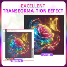Load image into Gallery viewer, Rose Butterfly-Full Round Diamond Painting-40x40cm
