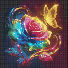 Load image into Gallery viewer, Rose Butterfly-Full Round Diamond Painting-40x40cm
