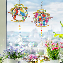 Load image into Gallery viewer, 2Pcs/Set Hummingbirds And Butterflies-SunCatcher Window Hanging Diamond Wind Chimes
