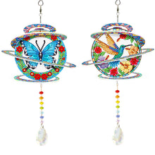 Load image into Gallery viewer, 2Pcs/Set Hummingbirds And Butterflies-SunCatcher Window Hanging Diamond Wind Chimes

