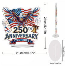Load image into Gallery viewer, 250Th Anniversary Of The Usa-Single Side Drill-Acrylic Diamond Desktop Ornament
