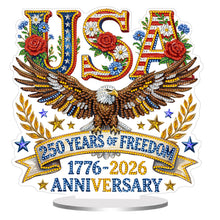 Load image into Gallery viewer, 250Th Anniversary Of The Usa-Single Side Drill-Acrylic Diamond Desktop Ornament
