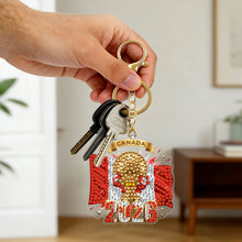 Load image into Gallery viewer, 6Pcs/Set Football World Contest Flag-Double Side Drill-Diamond Keychain
