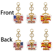 Load image into Gallery viewer, 6Pcs/Set Football World Contest Flag-Double Side Drill-Diamond Keychain
