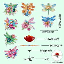 Load image into Gallery viewer, 8Pcs/Set Dragonfly-Diamond Candle Holder-Diamond Desktop Ornament
