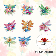 Load image into Gallery viewer, 8Pcs/Set Dragonfly-Diamond Candle Holder-Diamond Desktop Ornament
