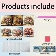 Load image into Gallery viewer, 6Pcs/Set Bouquet-Diamond Greeting Cards
