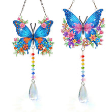 Load image into Gallery viewer, 2Pcs/Set Flower Wreath Rabbit-SunCatcher Window Hanging Diamond Wind Chimes
