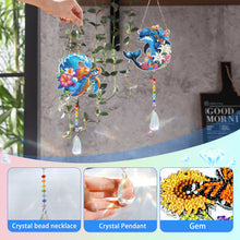 Load image into Gallery viewer, 2Pcs/Set Flower Wreath Rabbit-SunCatcher Window Hanging Diamond Wind Chimes
