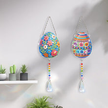Load image into Gallery viewer, 2Pcs/Set Flower Wreath Rabbit-SunCatcher Window Hanging Diamond Wind Chimes

